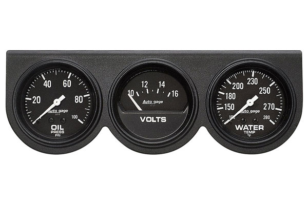 Gauge Set, AutoMeter, Auto Gage, Oil/Water/Volt, 2-5/8"
