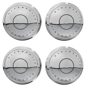 Hub Caps, Dog Dish, 1967-69 Oldsmobile, Set 4 1 Hub Caps, Dog Dish, 1967-69 Oldsmobile, Set 4