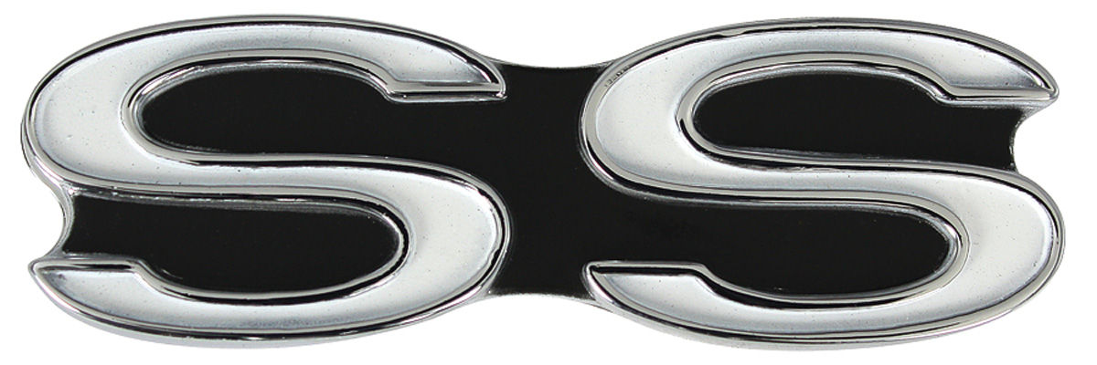 Emblem, Trunk Lid, 1971 Monte Carlo, "SS" 1 Emblem, Trunk Lid, 1971 Monte Carlo, "SS"
