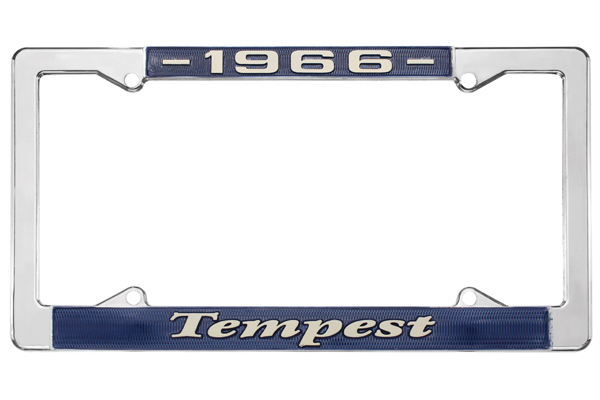 License Plate Frame, 1966 Tempest 1 License Plate Frame, 1966 Tempest