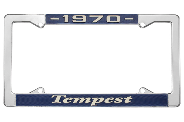 License Plate Frame, 1970 Tempest 1 License Plate Frame, 1970 Tempest