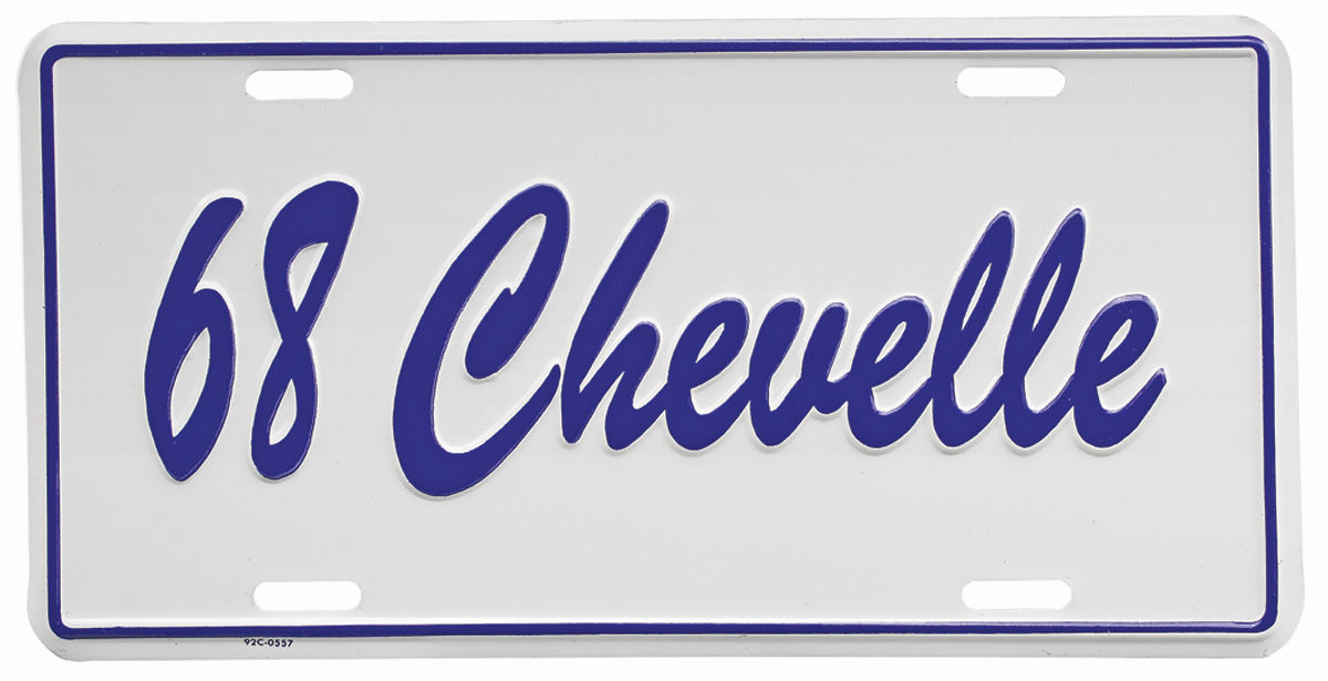 License Plate, Custom, 1968 Chevelle 1 License Plate, Custom, 1968 Chevelle