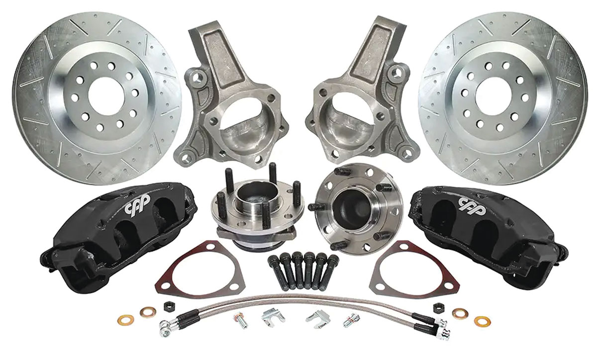 Brake Set, Front Disc, 13", 1964-72 A-Body, Corvette Style Calipers, Upgrade Hub 1 Brake Set, Front Disc, 13", 1964-72 A-Body, Corvette Style Calipers, Upgrade Hub