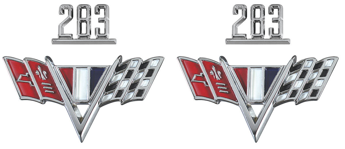 Emblem Kit, Fender, 1965-67 Chevelle/El Camino, 283
