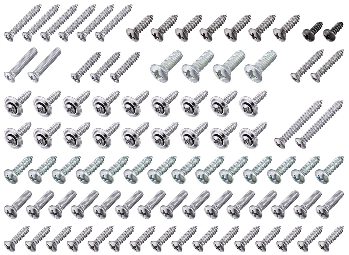Screw Set, Interior, 1962 Catalina Convertible, 91pcs 1 Screw Set, Interior, 1962 Catalina Convertible, 91pcs