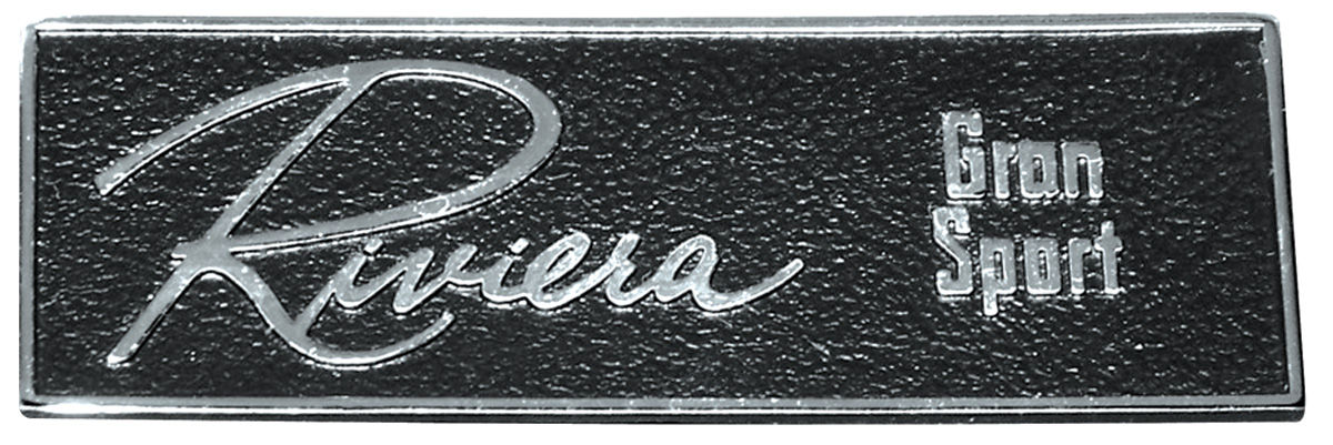 Emblem, 65 Riviera, Gran Sport, Dash Panel 1 Emblem, 65 Riviera, Gran Sport, Dash Panel