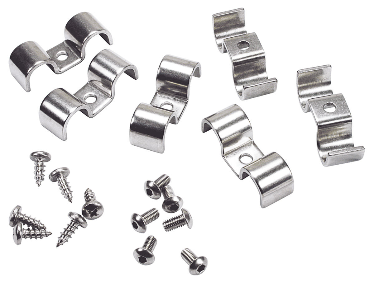 Line Clamps, Kugel, 1/4" X 1/4" Double, Stainless Steel, 6 Pack 1 Line Clamps, Kugel, 1/4" X 1/4" Double, Stainless Steel, 6 Pack