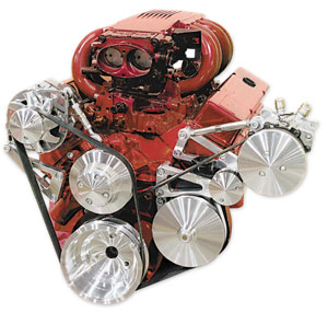 Pulley Set, High Water Flo Serp. Belt, March Perf., BBC, Long W/P, w/ Keyway P/S 1 Pulley Set, High Water Flo Serp. Belt, March Perf., BBC, Long W/P, w/ Keyway P/S