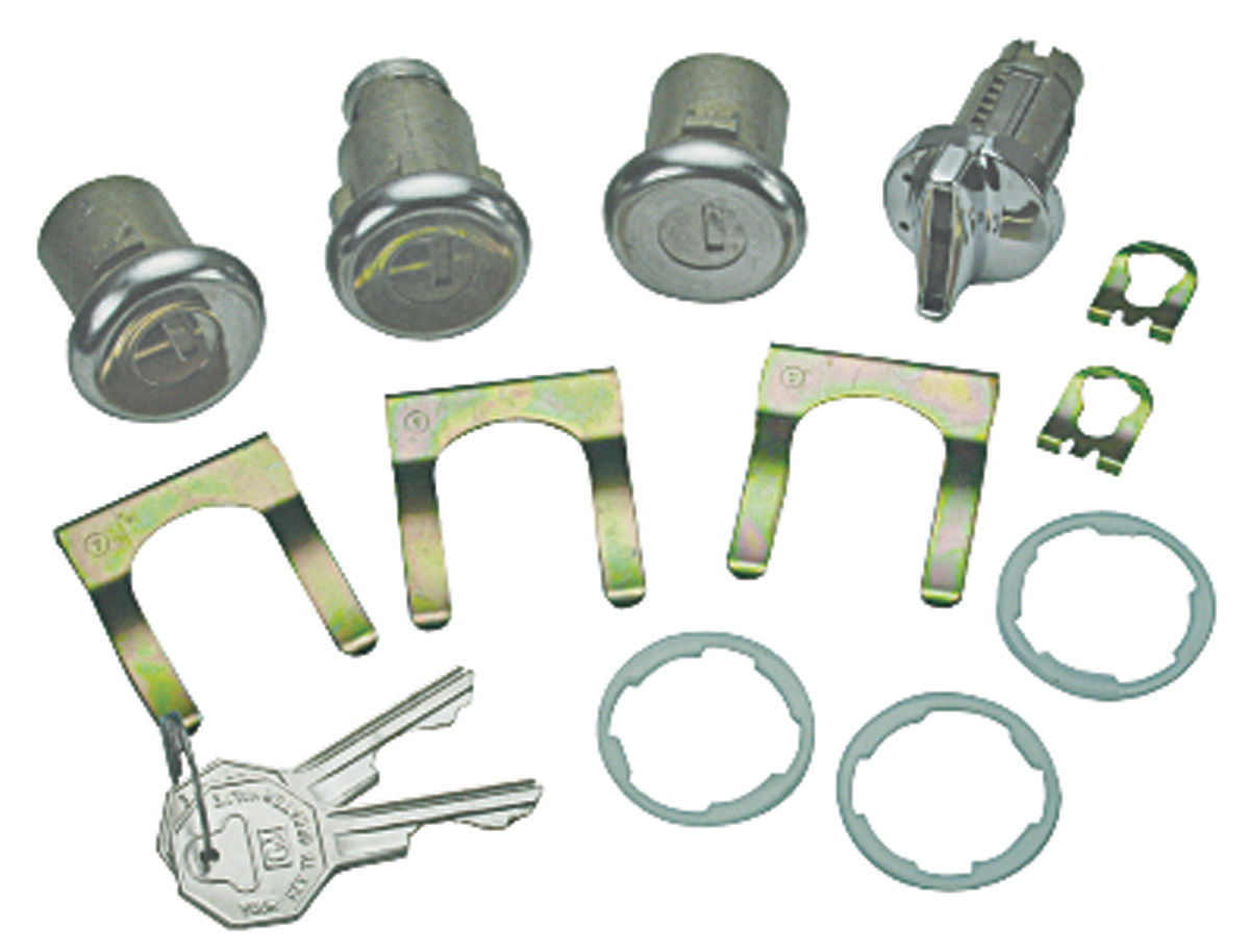 Lock Set, Ignition/Doors/Trunk, 1966-67 Chevelle/GTO, w/ Original Keys 1 Lock Set, Ignition/Doors/Trunk, 1966-67 Chevelle/GTO, w/ Original Keys
