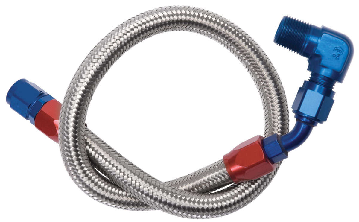 Fuel Line, Edelbrock, BB Chevy, Braided Stainless 1 Fuel Line, Edelbrock, BB Chevy, Braided Stainless
