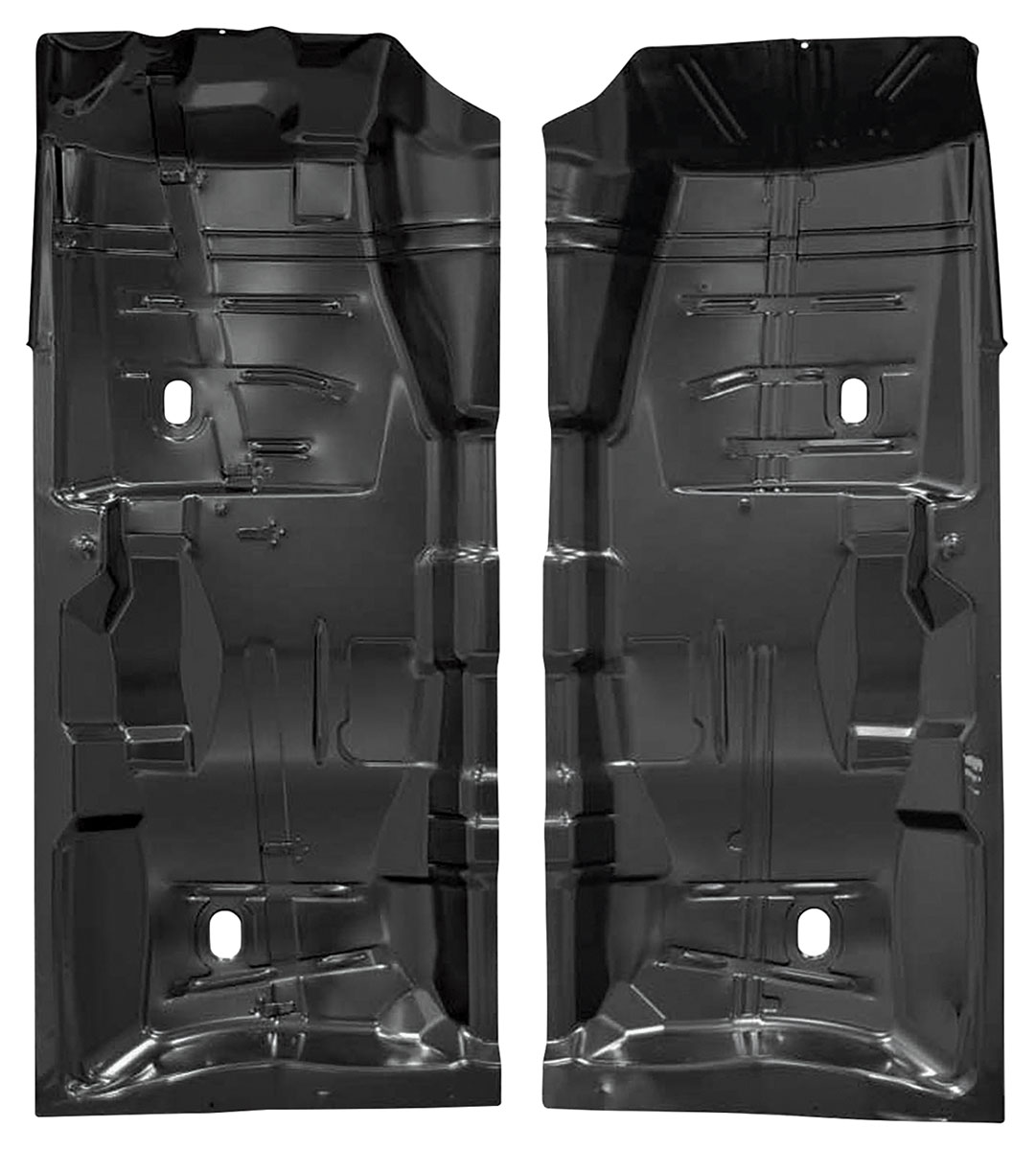 Floor Pan, Front to Rear, 1964-67 A-Body/1964-72 El Camino, Pair 1 Floor Pan, Front to Rear, 1964-67 A-Body/1964-72 El Camino, Pair