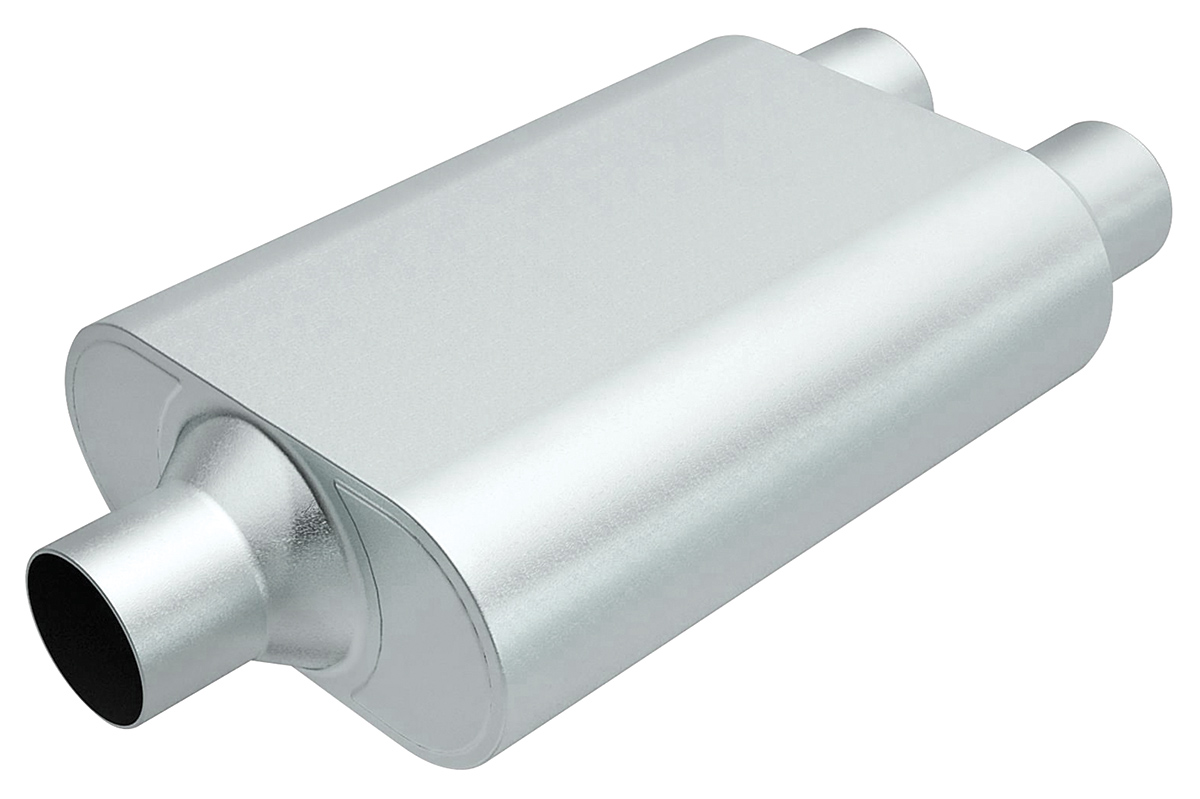 Muffler, Rumble Chambered Performance, 4.25" x 9.5" x 13" Body, 19" Length 1 Muffler, Rumble Chambered Performance, 4.25" x 9.5" x 13" Body, 19" Length