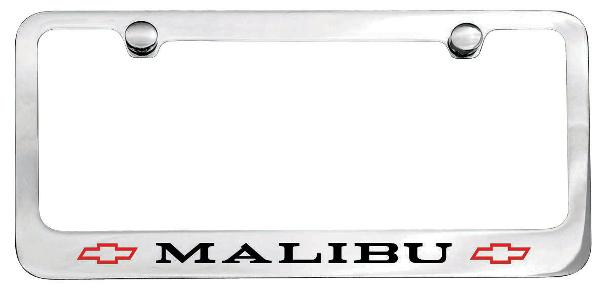 License Plate Frame, Designer, Malibu Block w/ Bowtie 1 License Plate Frame, Designer, Malibu Block w/ Bowtie