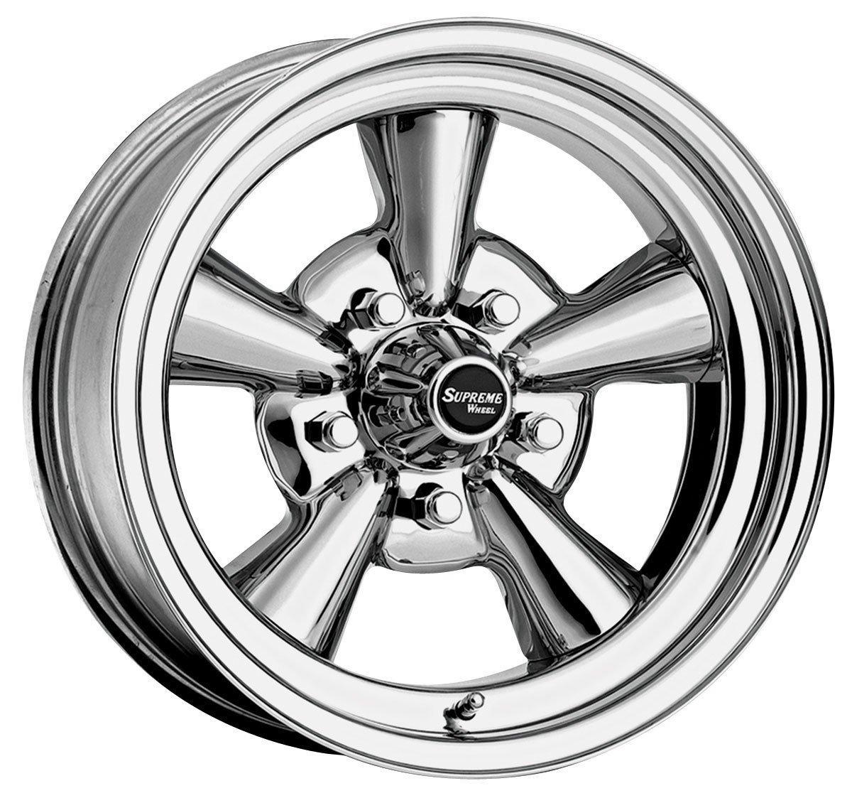 Wheel, US Wheel, Supreme Series 48, Chrome, 15x6, 5x4.50/4.75/5.00 BP 1 Wheel, US Wheel, Supreme Series 48, Chrome, 15x6, 5x4.50/4.75/5.00 BP