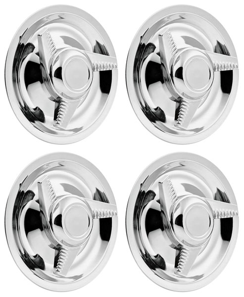Hub Cap, Rallye Knock Off Swept & Fluted, Kit 1 Hub Cap, Rallye Knock Off Swept & Fluted, Kit