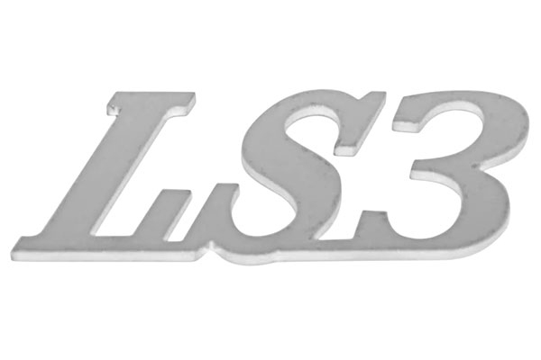 Emblem, LS3, Mirror Polished Stainless, Laser Cut 1 Emblem, LS3, Mirror Polished Stainless, Laser Cut