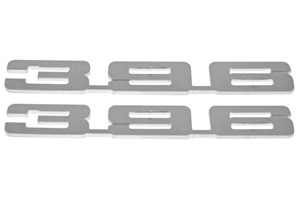 Emblems, 396, Flat Panel, Mirror Polished Stainless, Laser Cut, Pair 1 Emblems, 396, Flat Panel, Mirror Polished Stainless, Laser Cut, Pair