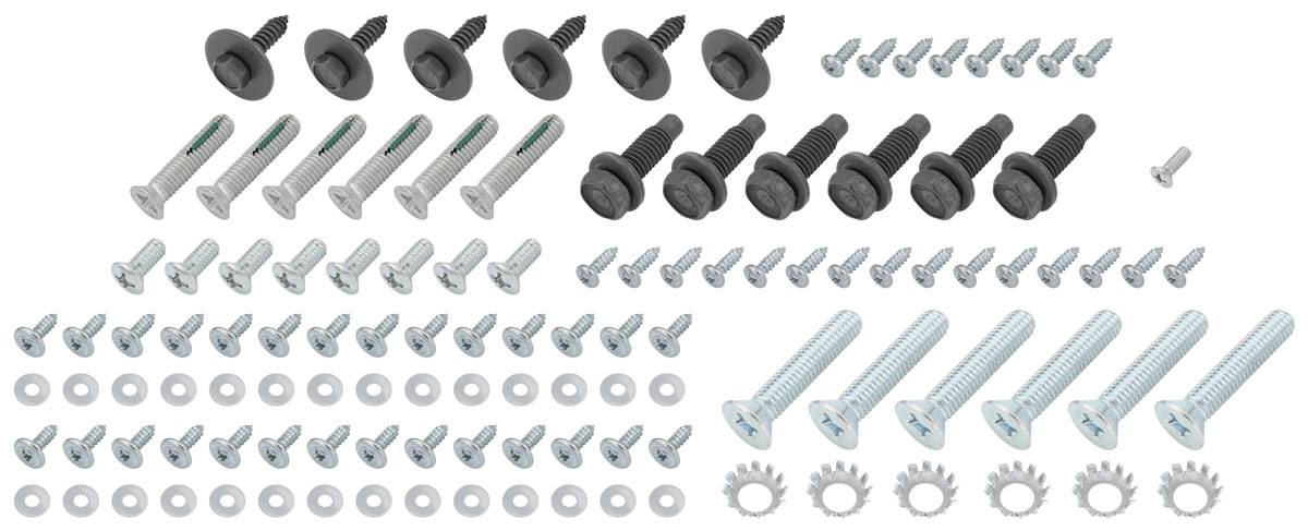 Hardware Kit, 1970-72 El Camino, Tailgate & Bed, 110pc 1 Hardware Kit, 1970-72 El Camino, Tailgate & Bed, 110pc