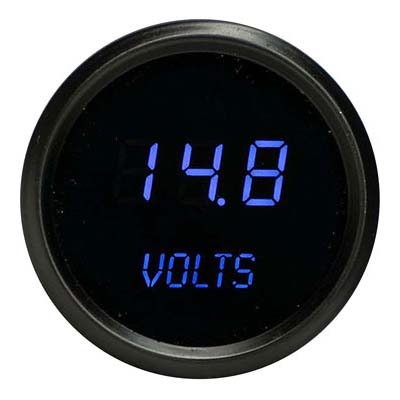Voltmeter, Intellitronix Digital LED, 2-1/16", 7 to 25.5 Volts