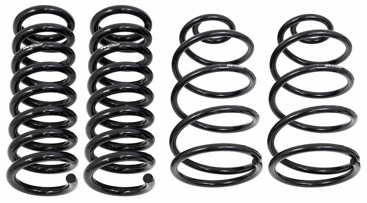 Coil Spring Set, UMI Perf. Front - 530LB/Rear - 130LB, 1964-66 A-Body 1 Coil Spring Set, UMI Perf. Front - 530LB/Rear - 130LB, 1964-66 A-Body