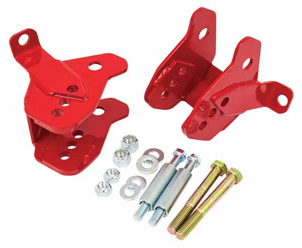 Relocation Brackets, UMI Perf. Lower Trailing Arm, 1964-72 A-Body, Bolt-In 1 Relocation Brackets, UMI Perf. Lower Trailing Arm, 1964-72 A-Body, Bolt-In