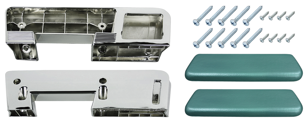 Armrest Base/Pad Kit, Rear, 1965-67 A-Body, 1965-67 Catalina 1 Armrest Base/Pad Kit, Rear, 1965-67 A-Body, 1965-67 Catalina