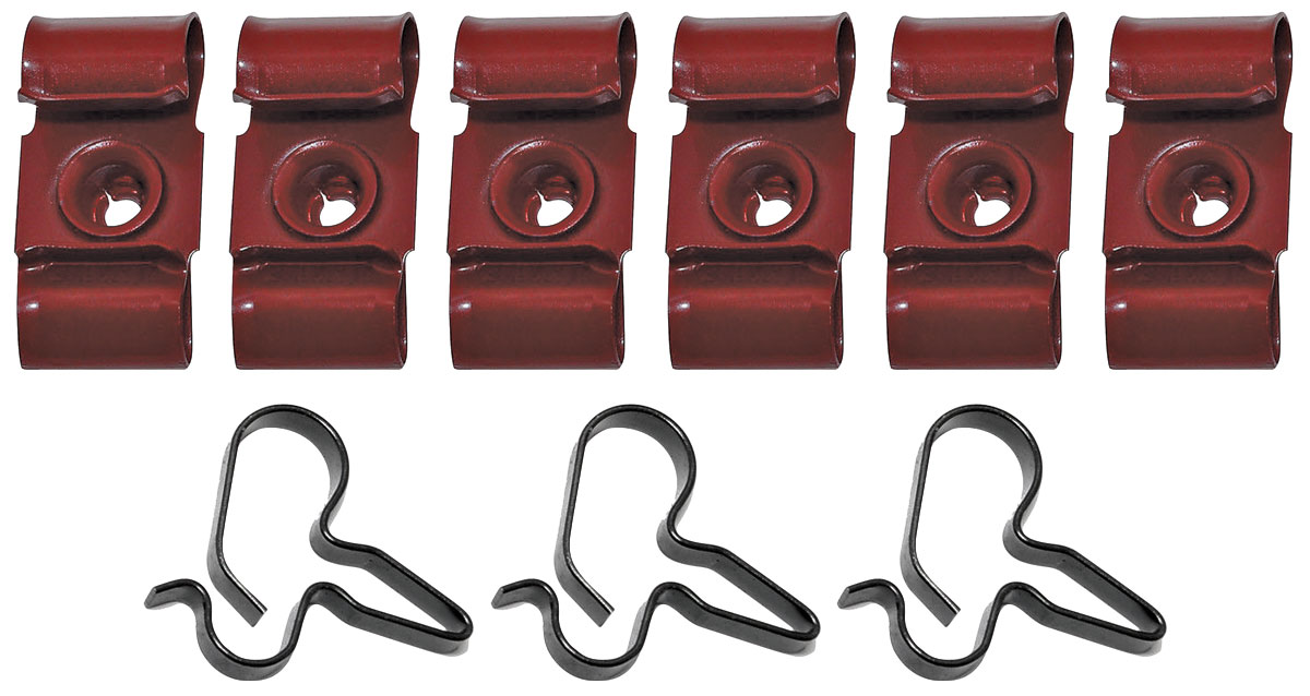 Clips, 1964-66 Chevelle/El Camino, Brake Line, 9pc 1 Clips, 1964-66 Chevelle/El Camino, Brake Line, 9pc