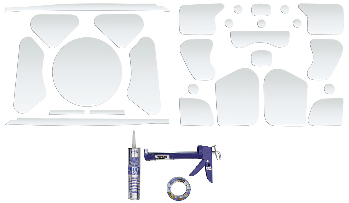 Mirror Set, Hood/Trunk, 1970-72 Chevelle, Cowl Induction Hood 1 Mirror Set, Hood/Trunk, 1970-72 Chevelle, Cowl Induction Hood