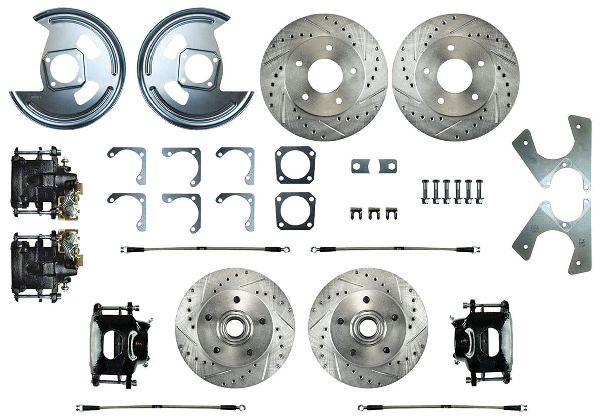 Disc Brake Set, Frt & Rr, Right Stuff, 1969-72 A-Body, w/Ft 11" Rotors/Calipers 1 Disc Brake Set, Frt & Rr, Right Stuff, 1969-72 A-Body, w/Ft 11" Rotors/Calipers