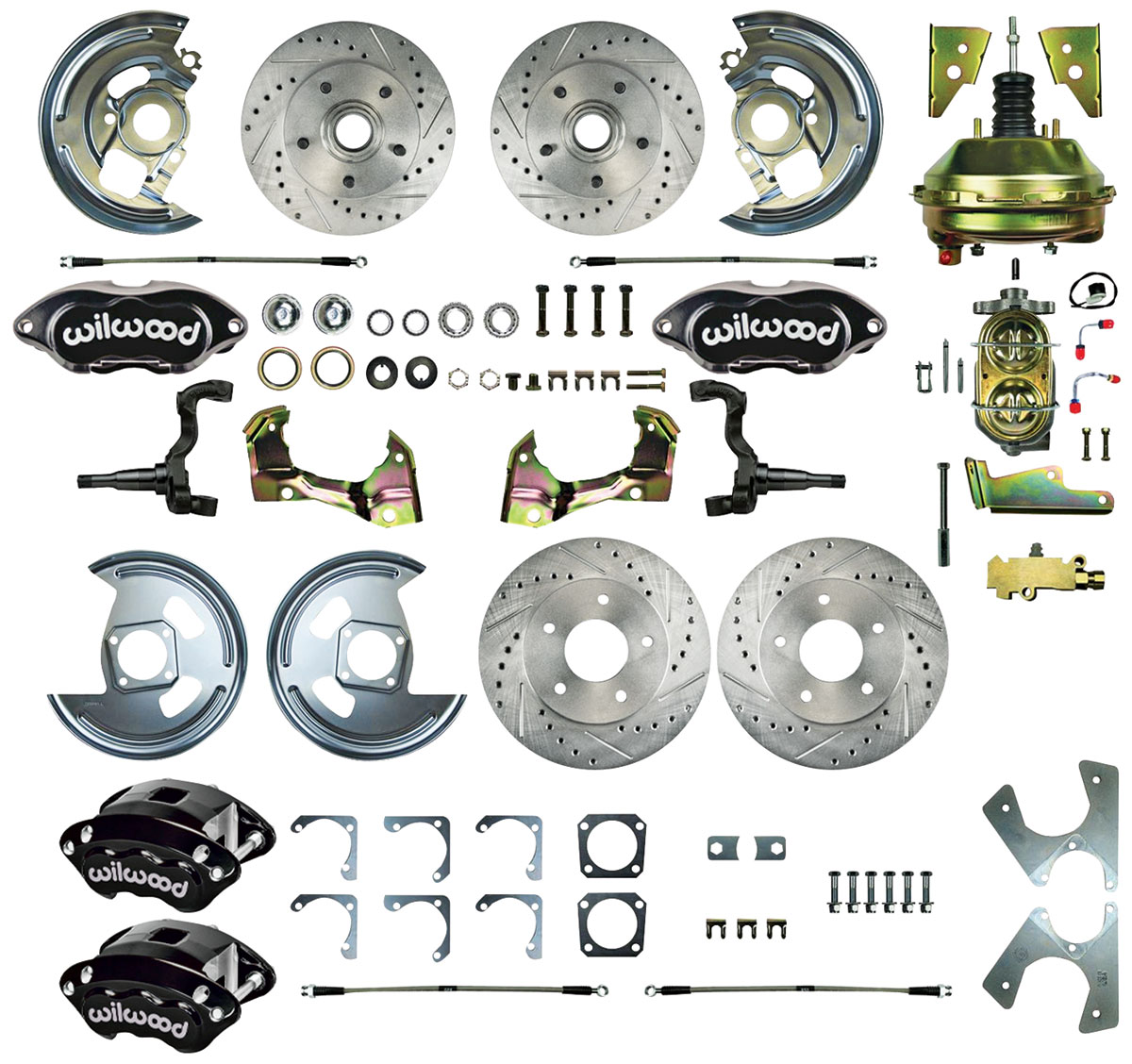 Disc Brake Set, Frt & Rr, Rt Stuff, 64-72 A-Body, 9" OE Bstr/Mstr, Wilwood Clpr. 1 Disc Brake Set, Frt & Rr, Rt Stuff, 64-72 A-Body, 9" OE Bstr/Mstr, Wilwood Clpr.