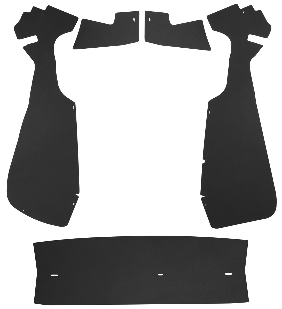 Trunk Side Panels, Brown Panelboard, 1955 Cadillac Coupe, 5-Piece 1 Trunk Side Panels, Brown Panelboard, 1955 Cadillac Coupe, 5-Piece