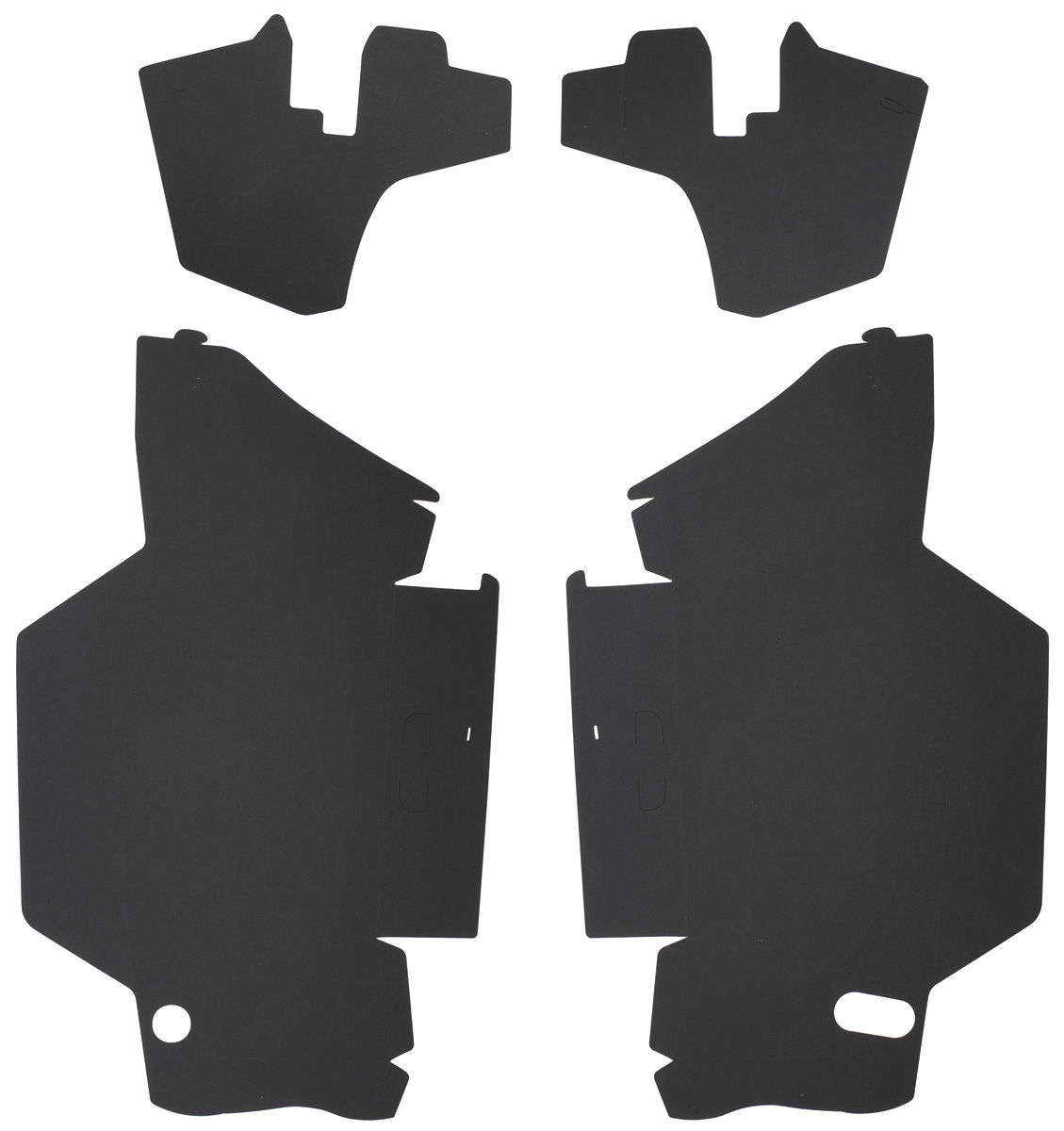 Trunk Side Panels, Double Black Panelboard, 1963-64 Cadillac Convertible, 5pc 1 Trunk Side Panels, Double Black Panelboard, 1963-64 Cadillac Convertible, 5pc