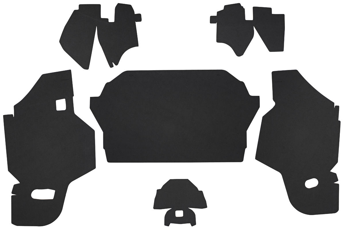 Trunk Side Panels, Double Black Panelboard, 1969-70 Cadillac Convertible, 7pc 1 Trunk Side Panels, Double Black Panelboard, 1969-70 Cadillac Convertible, 7pc
