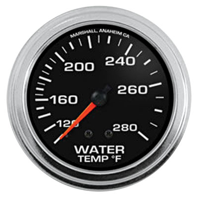 Gauge, 2-5/8" Water Temperature, 100-280F With 72" capillary, Mechanical 1 Gauge, 2-5/8" Water Temperature, 100-280F With 72" capillary, Mechanical