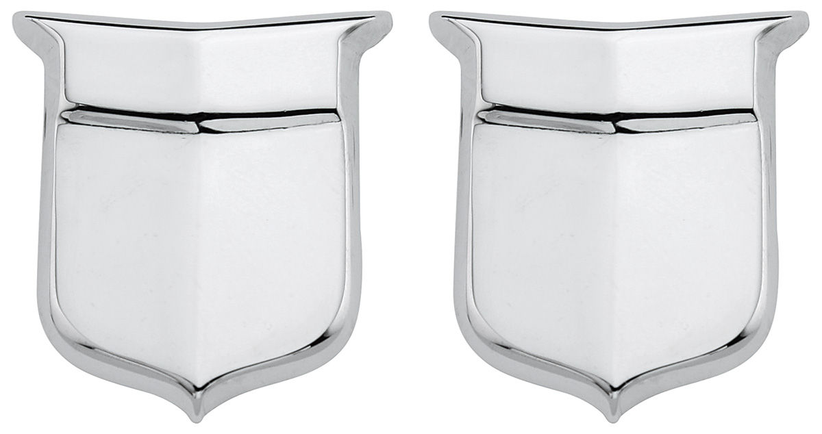 Emblem, Fender, 1959 Cadillac, Crest, Pair 1 Emblem, Fender, 1959 Cadillac, Crest, Pair