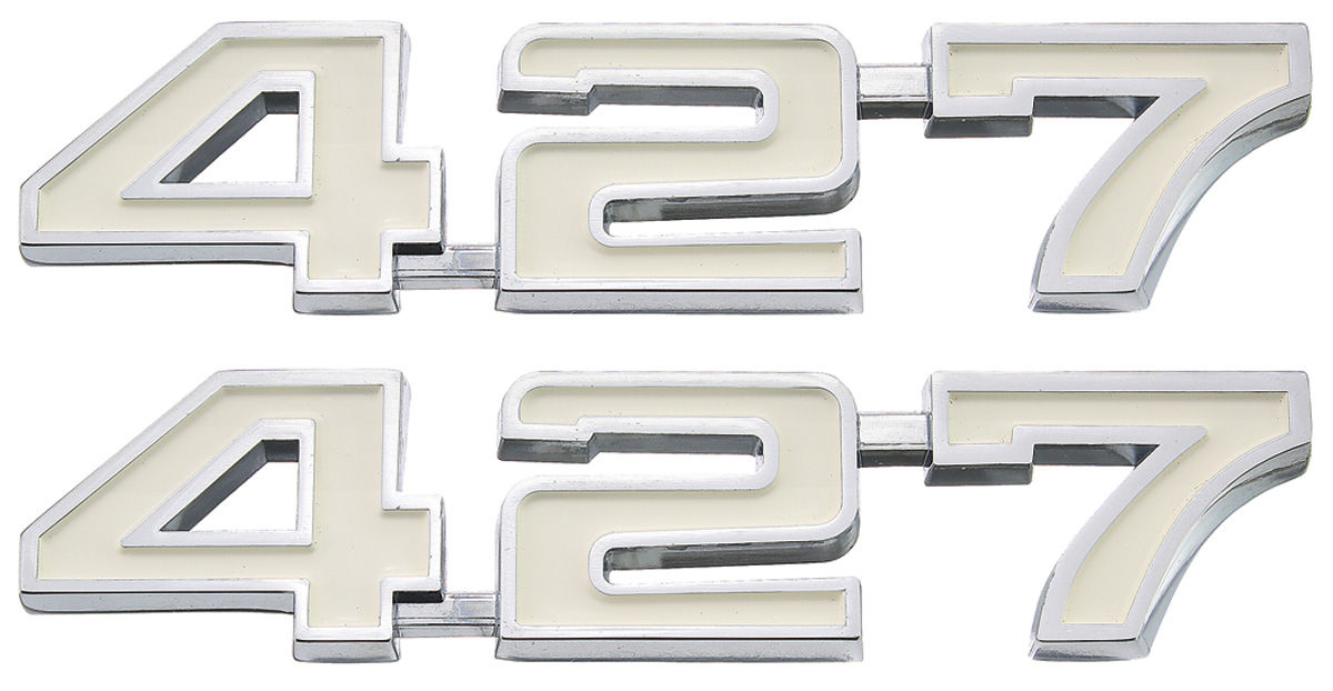 Emblem, Fender, 1969-74 Chevelle/El Camino, 427, Pair 1 Emblem, Fender, 1969-74 Chevelle/El Camino, 427, Pair