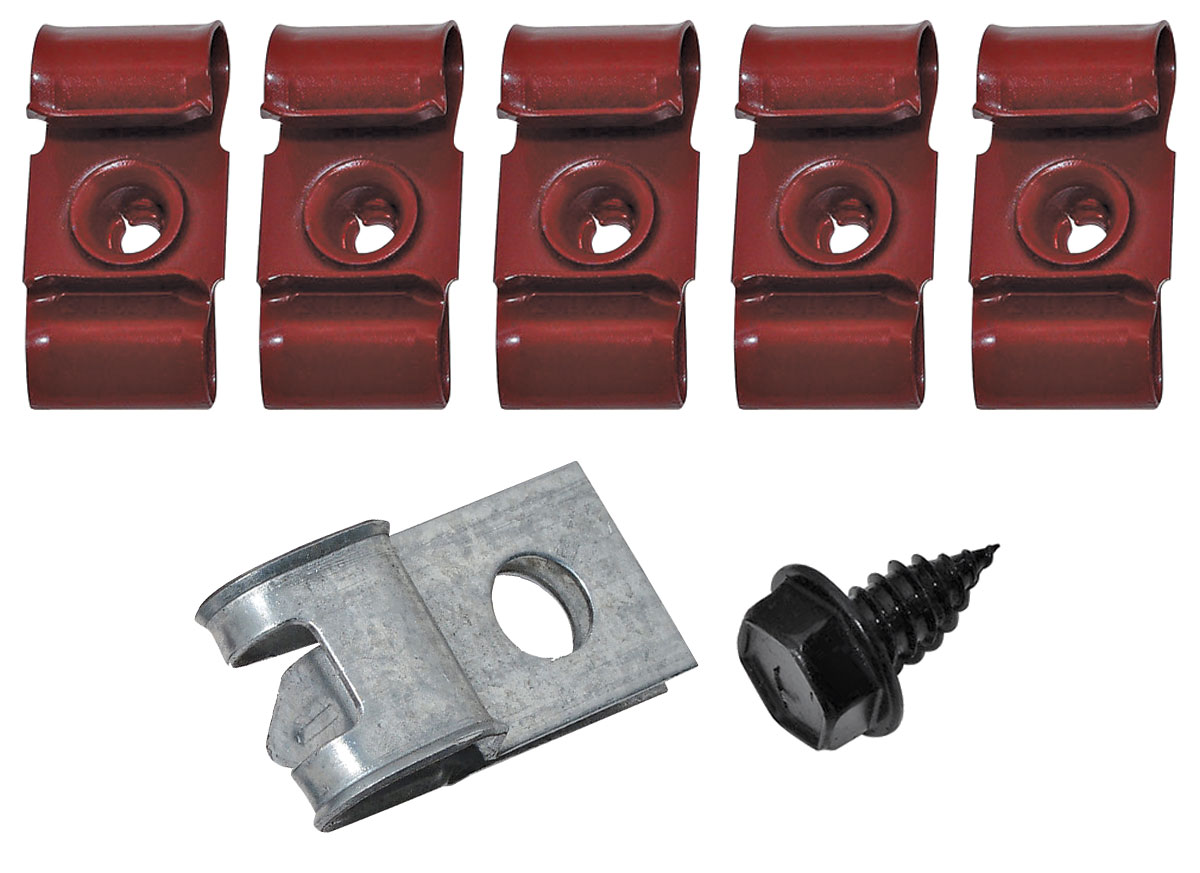 Clips, 1964-67 Chevelle/El Camino, Fuel Line, 5/16", With Return, 7pc 1 Clips, 1964-67 Chevelle/El Camino, Fuel Line, 5/16", With Return, 7pc