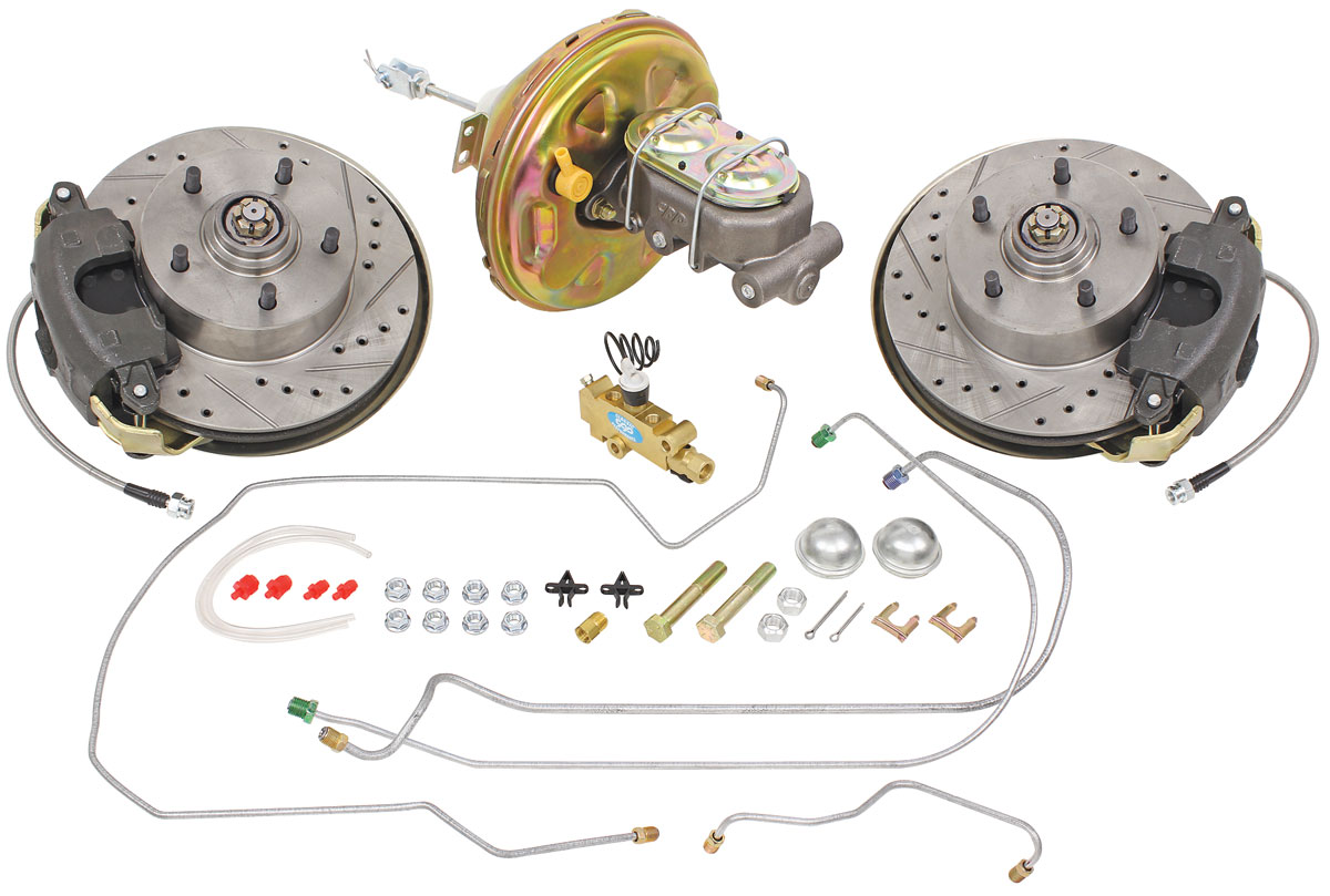 Disc Brake Kit, Front, 67 A-Body, Stock Spindle, OE Booster, 11" Rotors, Deluxe 1 Disc Brake Kit, Front, 67 A-Body, Stock Spindle, OE Booster, 11" Rotors, Deluxe