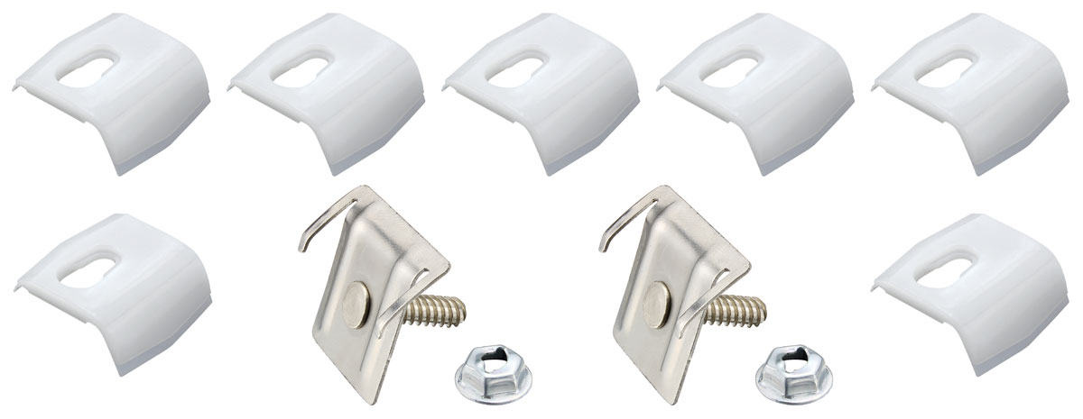 Clips, (Bed Molding) 1968-72 El Camino, below the rear window KIT