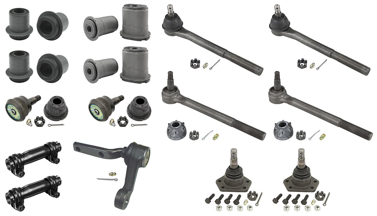 Rebuild Kit, Front End, 1971-72 Grand Prix, Oval Lower Rear Bushings, Premium 1 Rebuild Kit, Front End, 1971-72 Grand Prix, Oval Lower Rear Bushings, Premium
