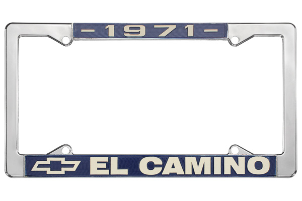 License Plate Frame, 1971 El Camino
