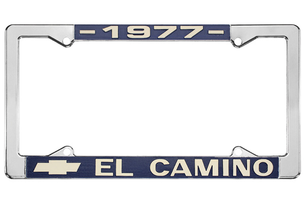 License Plate Frame, 1977 El Camino