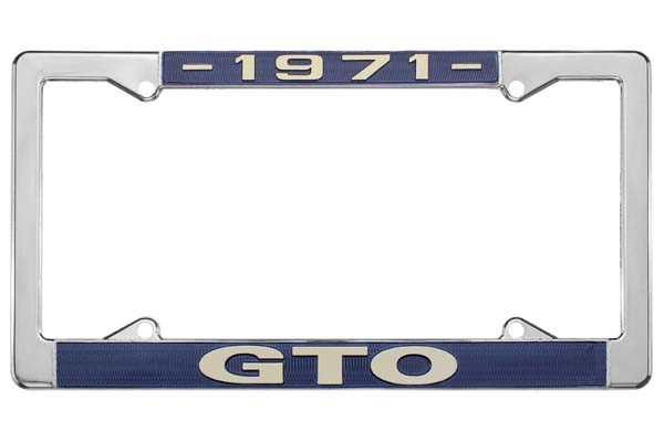 License Plate Frame, 1971 GTO
