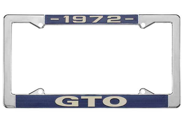 License Plate Frame, 1972 GTO 1 License Plate Frame, 1972 GTO