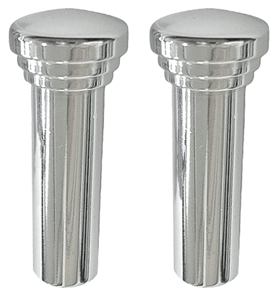 Door Lock Knobs, 1954-58 Cadillac, Chrome, Smooth, Pair 1 Door Lock Knobs, 1954-58 Cadillac, Chrome, Smooth, Pair