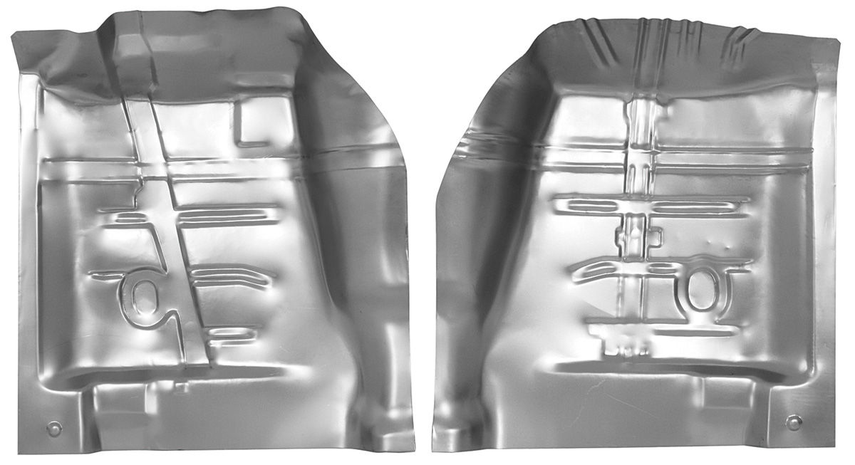 Floor Pan, Quarter Sections, 1968-72 A-Body Exc. El Camino, Front, Pair 1 Floor Pan, Quarter Sections, 1968-72 A-Body Exc. El Camino, Front, Pair