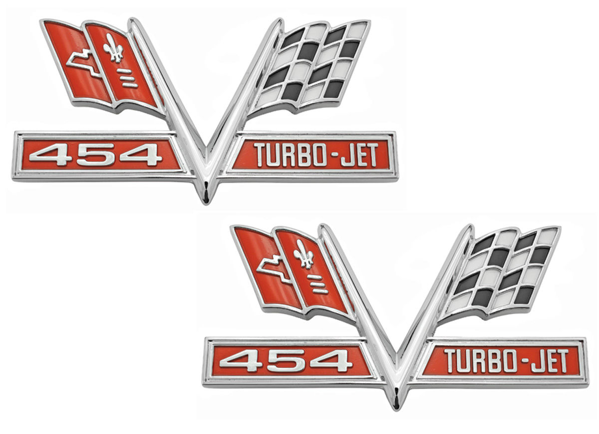 Emblem, Fender, 1965-67 Chevelle/El Camino, 454 Turbo-Jet 1 Emblem, Fender, 1965-67 Chevelle/El Camino, 454 Turbo-Jet