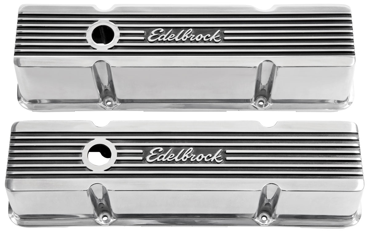 Valve Covers, Edelbrock Elite II, Chevrolet SB Perimeter Bolt, 4.4" Tall