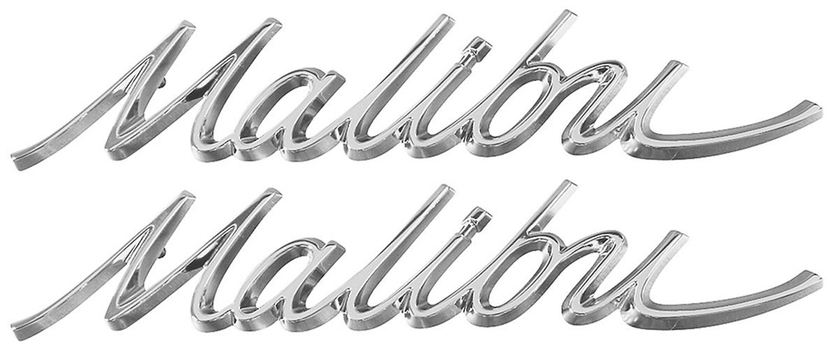 Emblem, Rear Quarter Panel, 1966-67 "Malibu", Pair 1 Emblem, Rear Quarter Panel, 1966-67 "Malibu", Pair