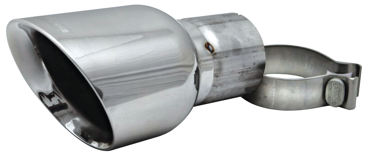 Exhaust Tip, Single 4.5" Pro-Series Universal Tip 3.0" Inlet, Clamp Included 1 Exhaust Tip, Single 4.5" Pro-Series Universal Tip 3.0" Inlet, Clamp Included
